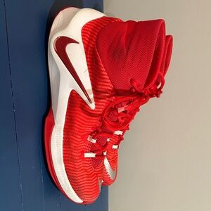 Nike Red and White Athletic Shoes